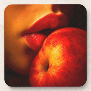 Dessous-de-verre Le Baiser de Nectarine – Un Portrait Intime