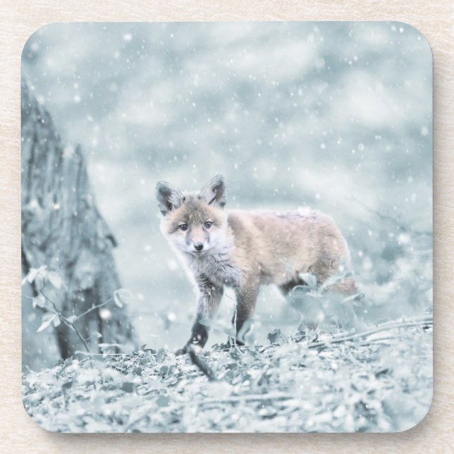 Dessous-de-verre Le club Fox dans la neige (Devant)
