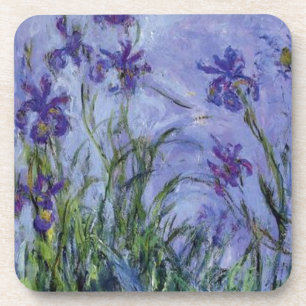 Dessous-de-verre le cru fleurit lilac-irises-1917 monet.