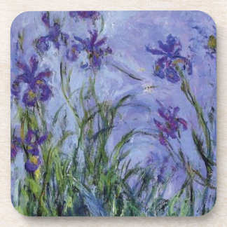 Dessous-de-verre le cru fleurit lilac-irises-1917 monet.
