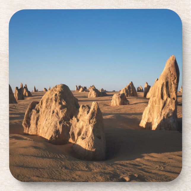 Dessous-de-verre le désert des Pinnacles dans le parc national de N (Devant)