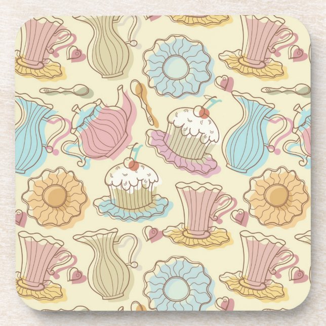 Dessous-de-verre Le dessin de main bombe des silhouettes (Devant)