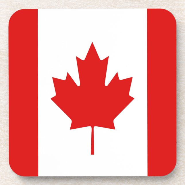 Dessous-de-verre Le drapeau de la Feuille d'érable du Canada (Devant)