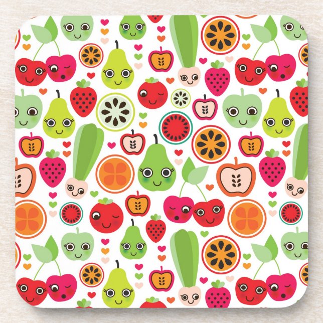 Dessous-de-verre le fruit badine la pomme d'illustration (Devant)