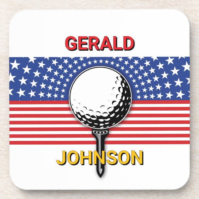 Dessous-de-verre Le golf patriotique américain (Devant)
