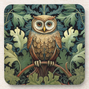 Dessous-de-verre Le hibou sur un chêne