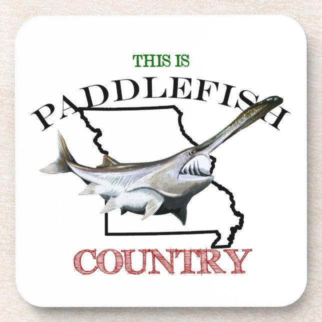 Dessous-de-verre Le Missouri est un pays de paddlefish (Devant)