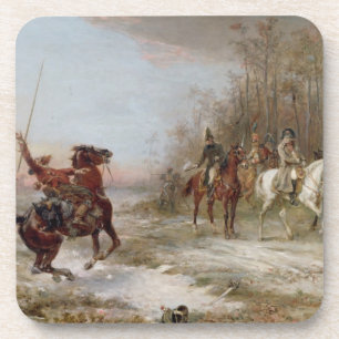 Dessous-de-verre Le péril du napoléon au Brienne-le-Château, c.1