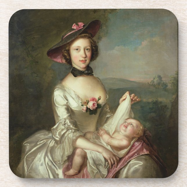 Dessous-de-verre Le portrait de Madame, a indiqué pour être (Devant)