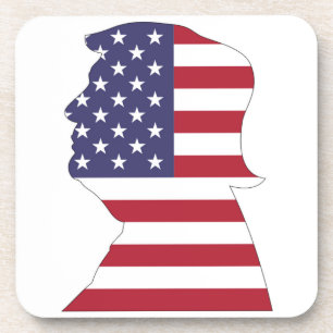 DESSOUS-DE-VERRE LE PRÉSIDENT DONALD TRUMP AMERICAN FLAG