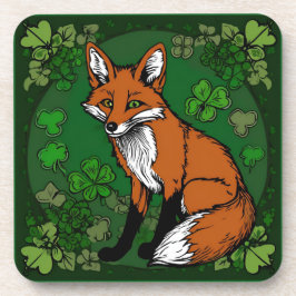 Dessous-de-verre Le renard et les Shamrocks