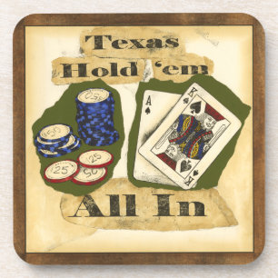 Dessous-de-verre Le Texas les tiennent main avec le roi et l'as