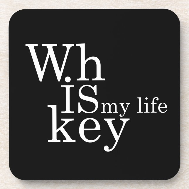 Dessous-de-verre le whisky est ma vie (Devant)