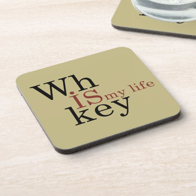 Dessous-de-verre le whisky est ma vie (Côté gauche)