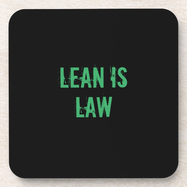 Dessous-de-verre Lean is Law Fitness Personal Trainer Bodybuilding (Devant)