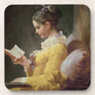 Dessous-de-verre Lecture de jeune fille, c.1776