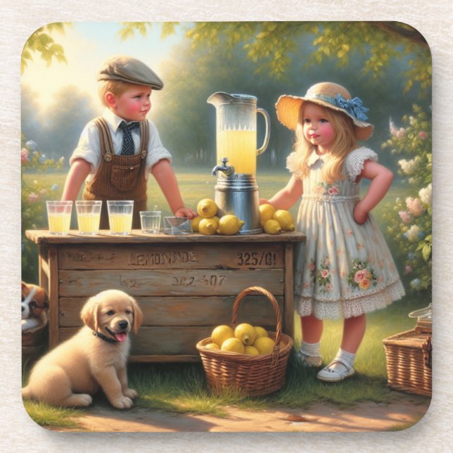 Dessous-de-verre Lemonade Démodé Stand Été Démodé (Devant)