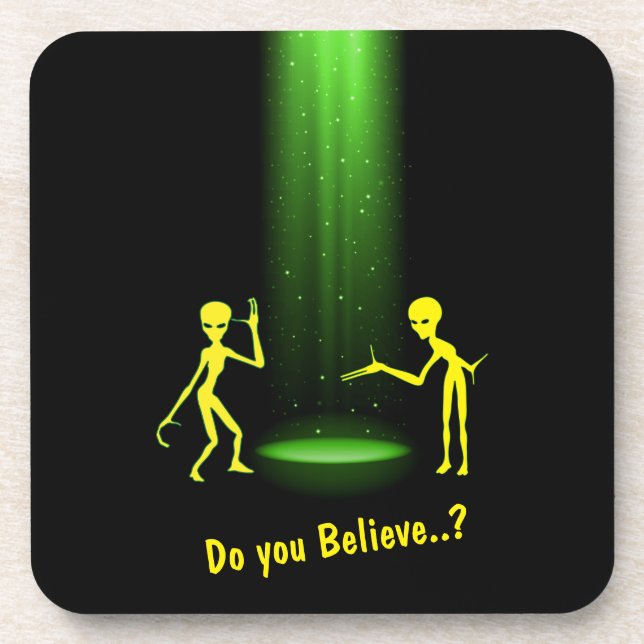 Dessous-de-verre L'enlèvement d'Aliens OVNI 👽 Croyez-Vous ? (Devant)