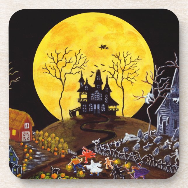 Dessous-de-verre L'ensemble de Halloween de liège a soutenu des (Devant)