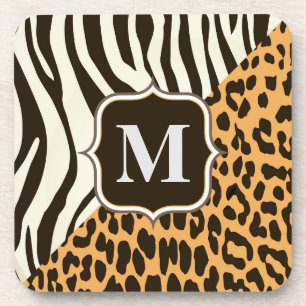 Dessous-de-verre Leopard et Zebra