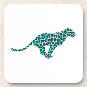 Dessous-de-verre Léopard noir et Turquoise