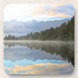 Dessous-de-verre Les arbres du lac Misty Réflexion Nature paisible 