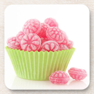Dessous-de-verre Les bonbons savoureux à sucrerie de framboise dan