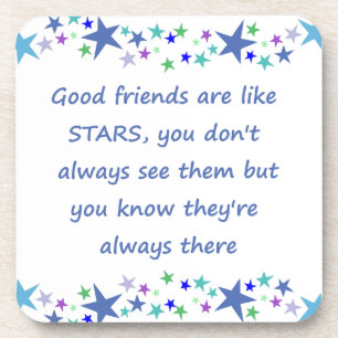 Dessous-de-verre Les bons amis sont comme Stars Inspirational Citat