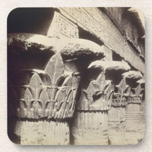 Dessous-de-verre Les capitales du portique, temple de Khnum, Esna