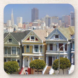 Dessous-de-verre Les célèbres Painted Ladies de San Francisco