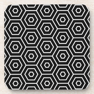 Dessous-de-verre Les hexagones donnent au motif géométrique