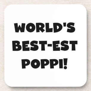 Dessous-de-verre Les meilleurs cadeaux Poppi Black Text du monde