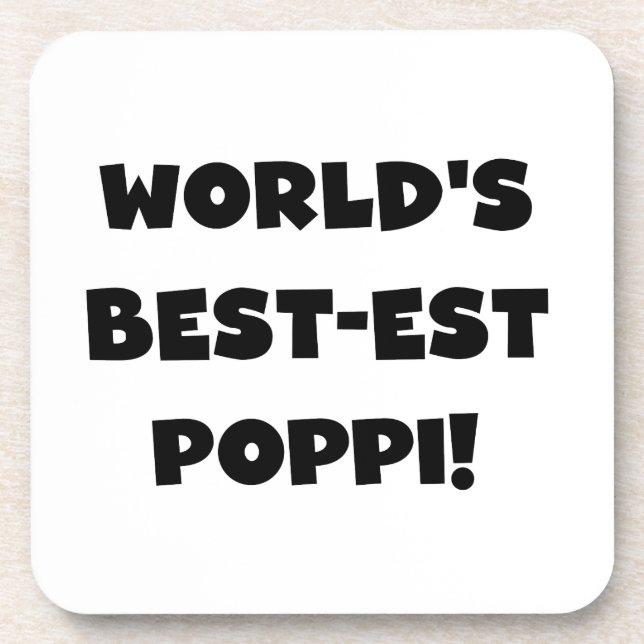 Dessous-de-verre Les meilleurs cadeaux Poppi Black Text du monde (Devant)