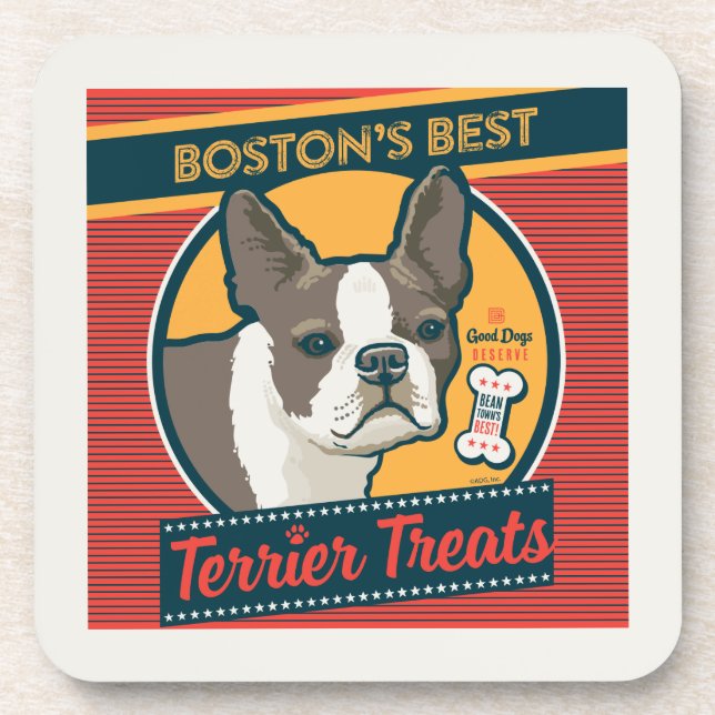 Dessous-de-verre Les meilleurs soins Terrier de Boston (Devant)