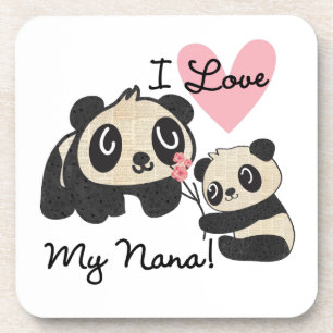 Dessous-de-verre Les pandas I aiment ma Nana