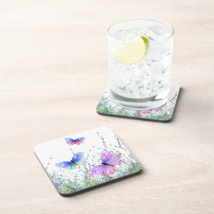 Dessous-de-verre Les papillons de la joie du printemps volent dans 