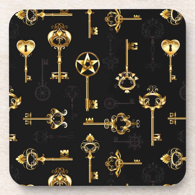 Dessous-de-verre Les Patters de Seamless avec Golden Keys (Devant)
