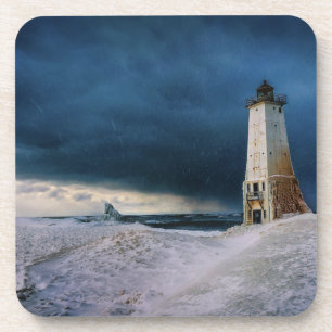 Dessous-de-verre Les phares   Frankfort Lighthouse Lake Michigan