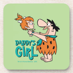 Dessous-de-verre Les Pierrafeu   Fred & Pebbles - La fille de papa