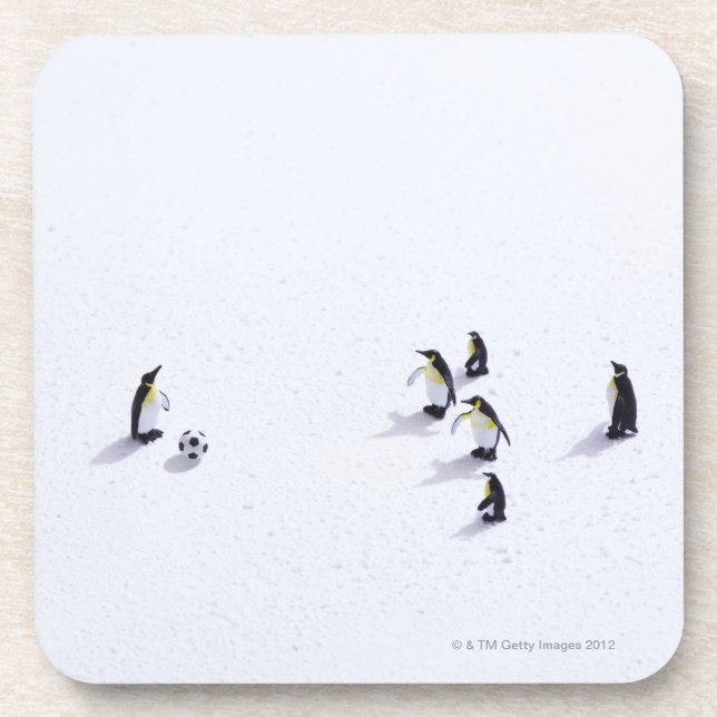 Dessous-de-verre Les pingouins jouant au football (Devant)
