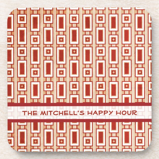 Dessous-de-verre Les rétros rectangles ont personnalisé des dessous (Devant)