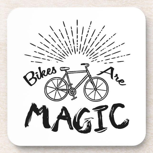 Dessous-de-verre Les vélos sont magiques (Devant)