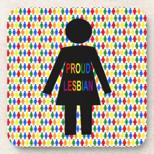 Dessous-de-verre Lesbienne LGBTQ Silhouette et Rainbow Ladies