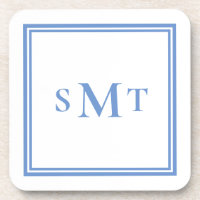 LETTRE BLEUE ET BLANCHE TROIS LETTRE MONogramme