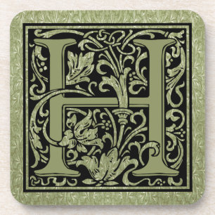 Dessous-de-verre Lettre H Première Lettre Monogramme