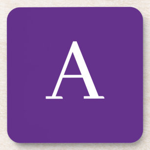 Dessous-de-verre Lettre initiale Monogramme Style moderne violet