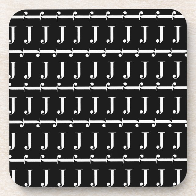 DESSOUS-DE-VERRE LETTRE INITIALE MOYENNE J (Devant)