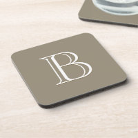 Lettre monogramme personnalisée Mocha Brown initia