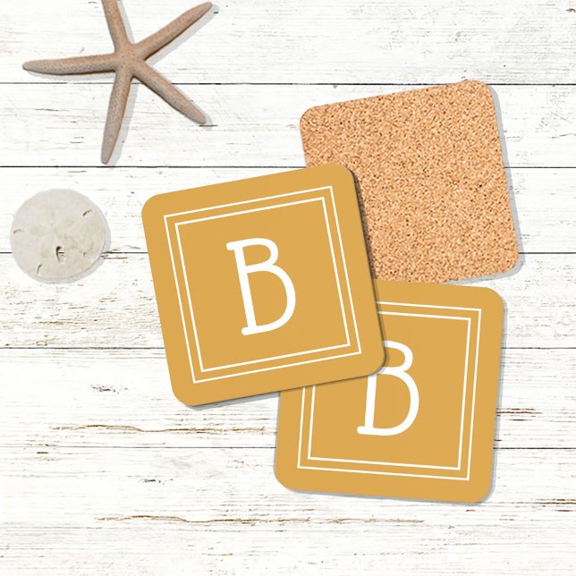 DESSOUS-DE-VERRE LETTRE MONOGRAPHIQUE MOINDRE ORIGINAIRE JAUNE BLAN (Créateur téléchargé)