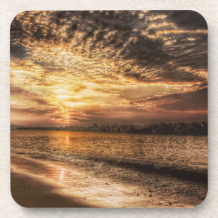 Dessous-de-verre Lever de soleil époustouflant sur la plage